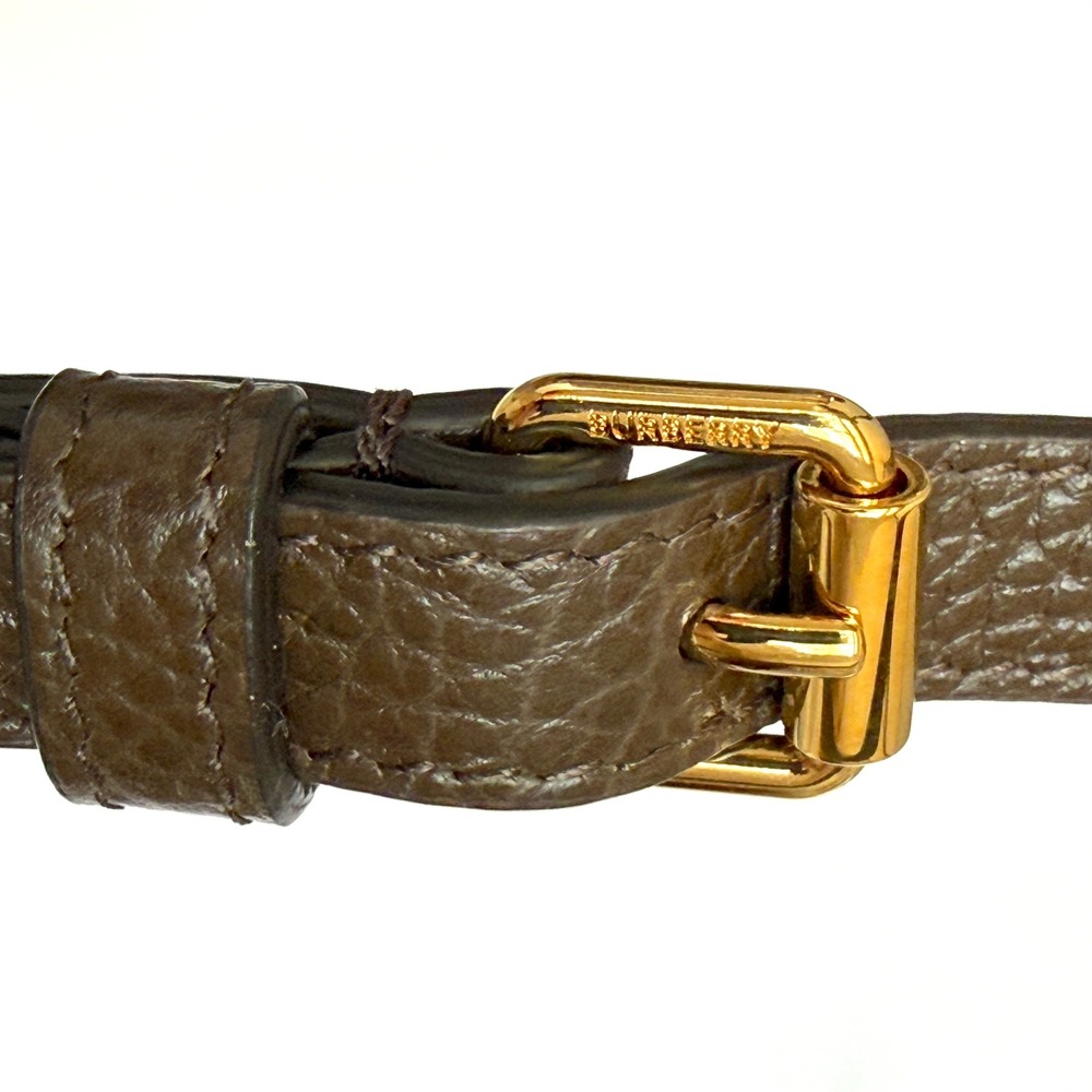 Burberry Small Bermondsey Shoulder Bag Brown Grain Leather Check Bag - Picture 10 of 16